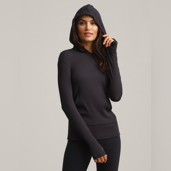 Commando | Women’s Pima Cotton Luxury Rib Hoodie in Black Size M Medium - Picture 1 of 11